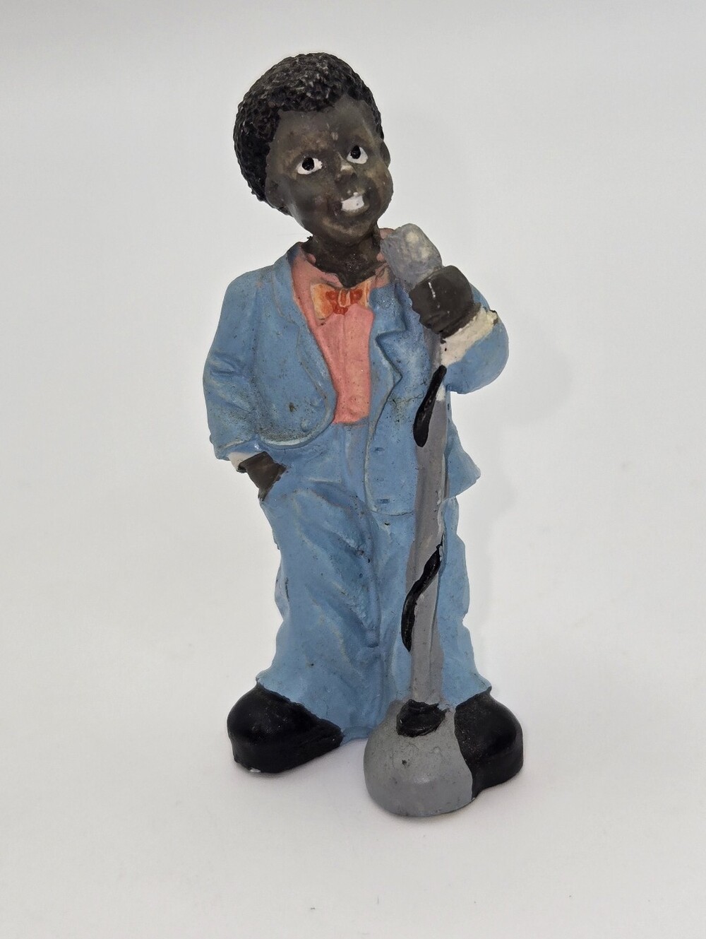 Vintage Artmark Polyresin Figurine Jazz Singer Mini